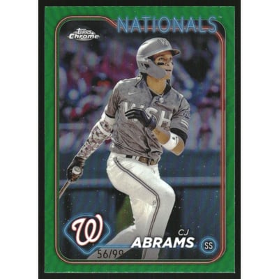 2024 Topps Chrome Green Refractors #247 CJ Abrams