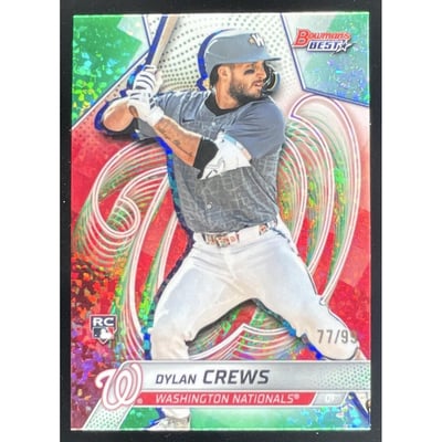 2025 Bowman Bowman's Best Green Mini Diamond Refractor #27 Dylan Crews RC /99