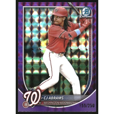 2025 Bowman Chrome Purple Geometric Refractors #20 CJ Abrams