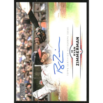 2025 Stadium Club Autographs #SCBARZ Ryan Zimmerman