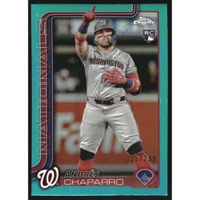 2025 Topps Chrome Teal Refractors #187 Andres Chaparro