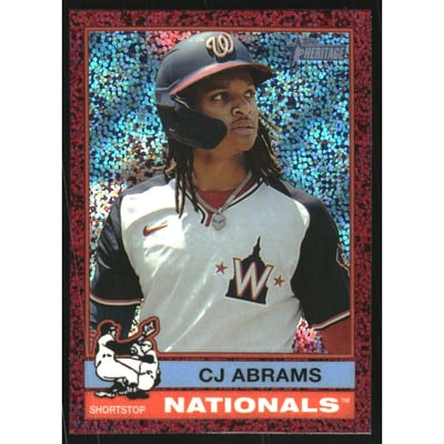 2025 Topps Heritage Chrome Burgundy Sparkle Refractors #237 CJ Abrams