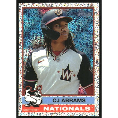 2025 Topps Heritage Chrome Silver Sparkle Refractors #237 CJ Abrams