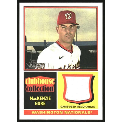2025 Topps Heritage Clubhouse Collection Relics #CCRMG MacKenzie Gore HN