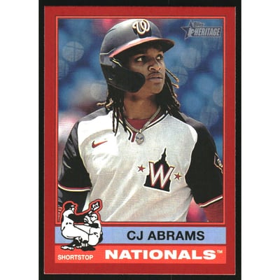 2025 Topps Heritage Red Border #237 CJ Abrams