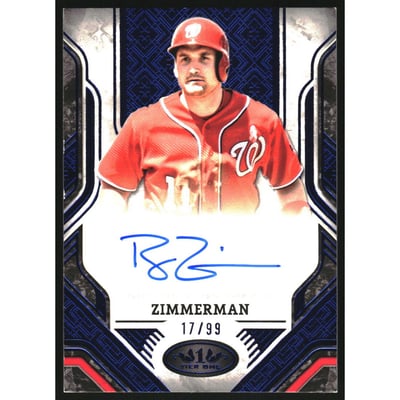 2025 Topps Tier One Prime Performers Autographs Blue Foil #PPARZ Ryan Zimmerman