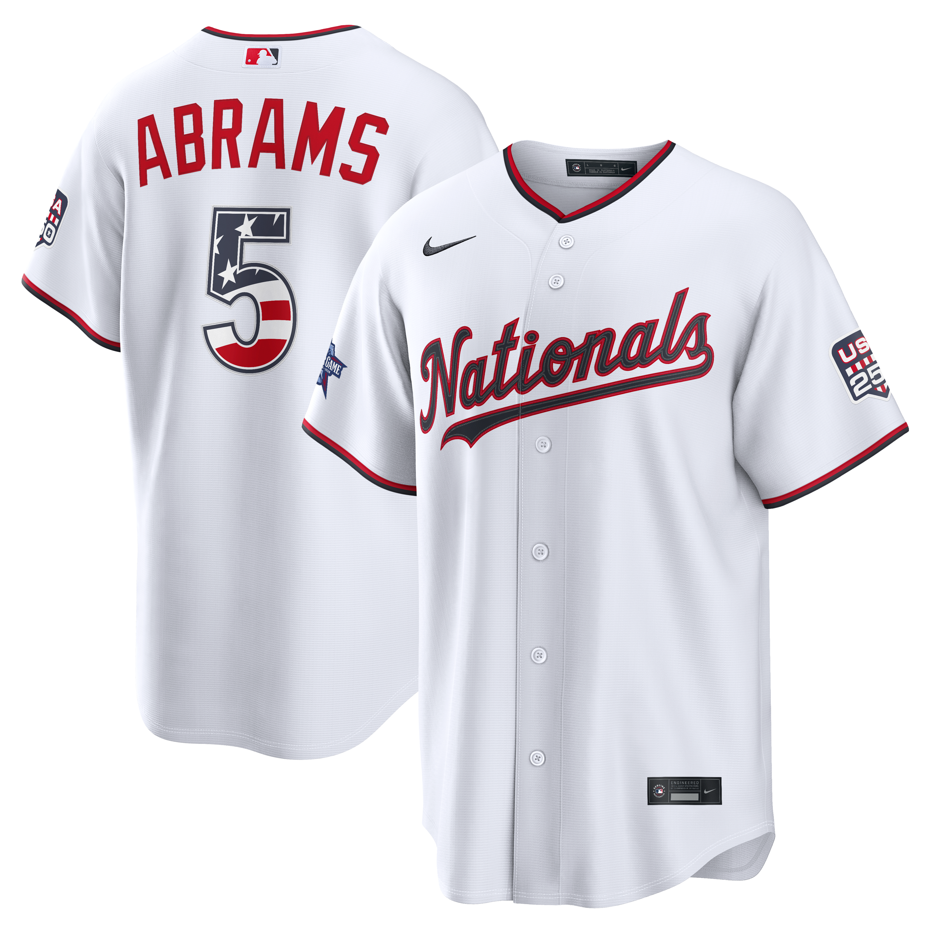 2026 All-Star Edition Stars & Stripes Men's Washington Nationals CJ Abrams Nike White Stadium Jersey