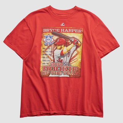 Bryce Harper Majestic 2012 T-shirt - Red - S by Fanatics Real Vintage