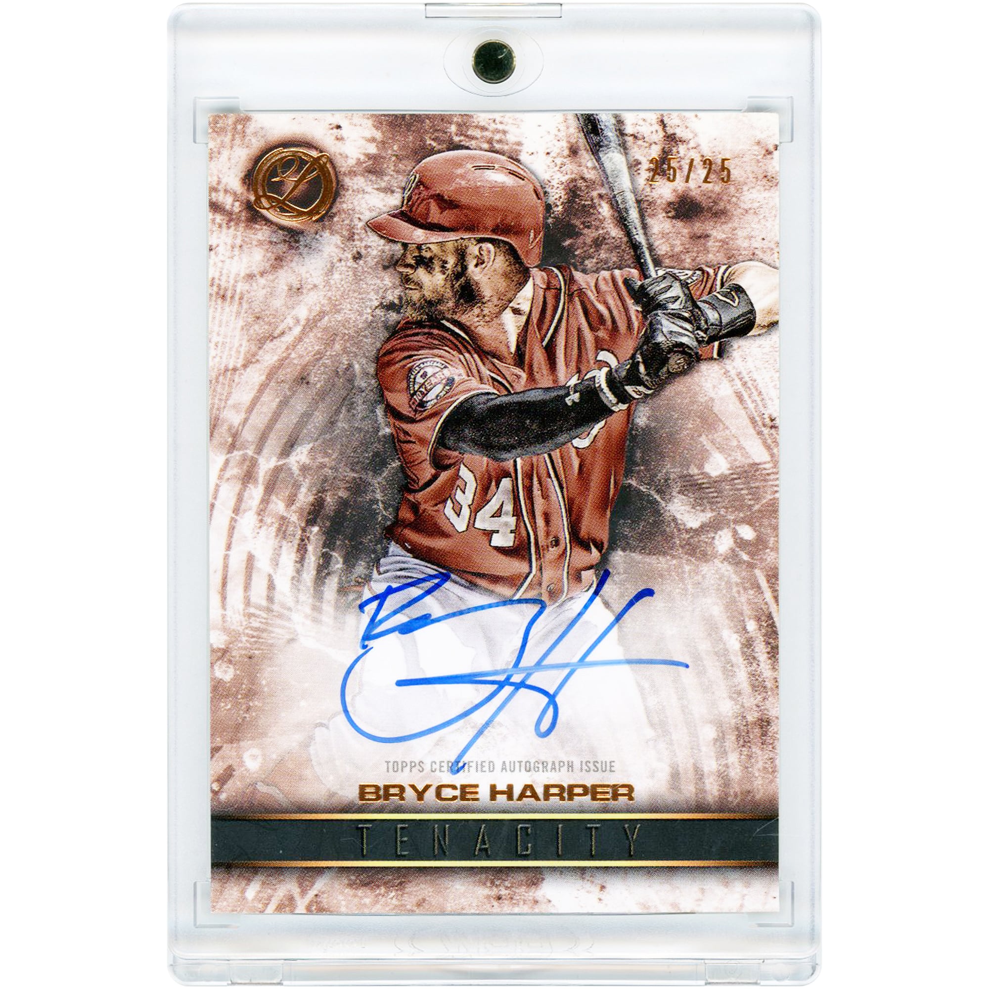 Carte autographiée de Bryce Harper (Washington Nationals) - Collection Topps Legacies of Baseball Tenacity Signatures 2016 #TA-BH #25/25