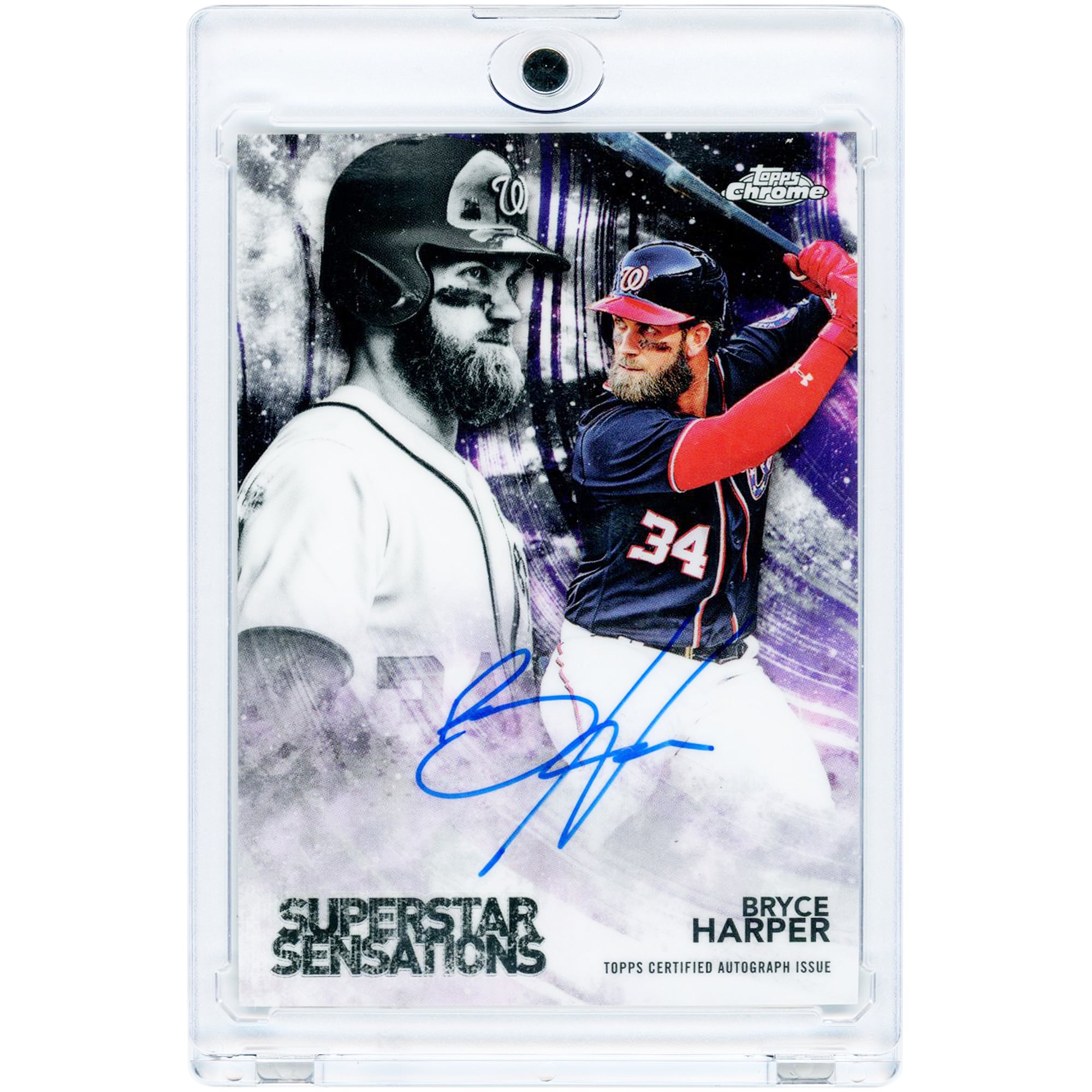 Bryce Harper Washington Nationals Autographed 2018 Topps Chrome Superstar Sensations #SSA-BH #13/15 Card