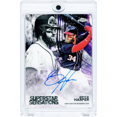 Bryce Harper Washington Nationals Autographed 2018 Topps Chrome Superstar Sensations #SSA-BH #13/15 Card