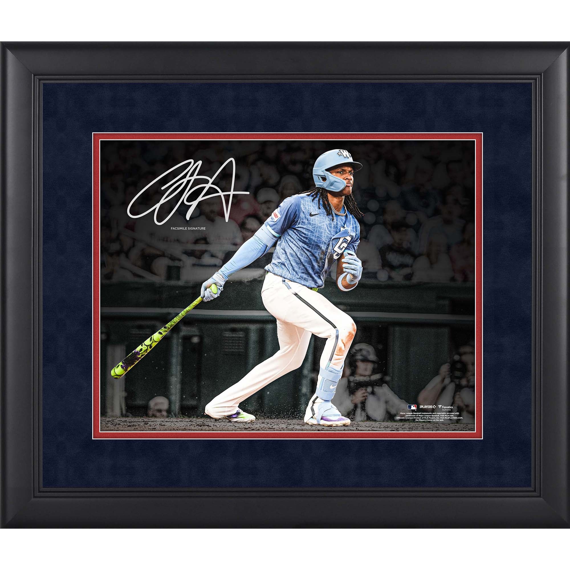 Photo encadrée 11 x 14 pouces de CJ Abrams, joueur des Washington Nationals, avec sa signature fac-similé.