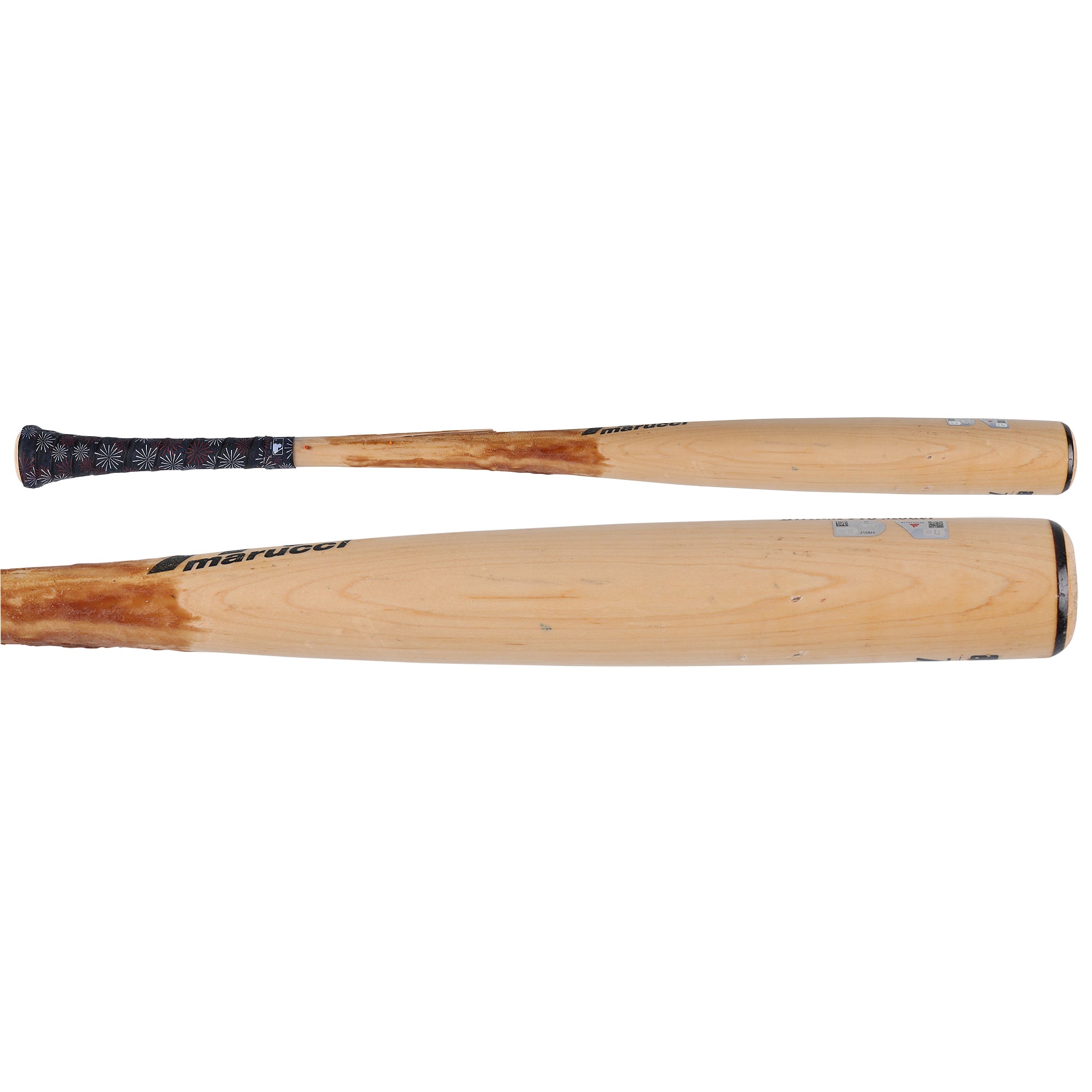 Bâton cassé Tan Marucci utilisé par Curtis Mead (Washington Nationals) lors du match contre les Pirates de Pittsburgh le 5 juillet 2026