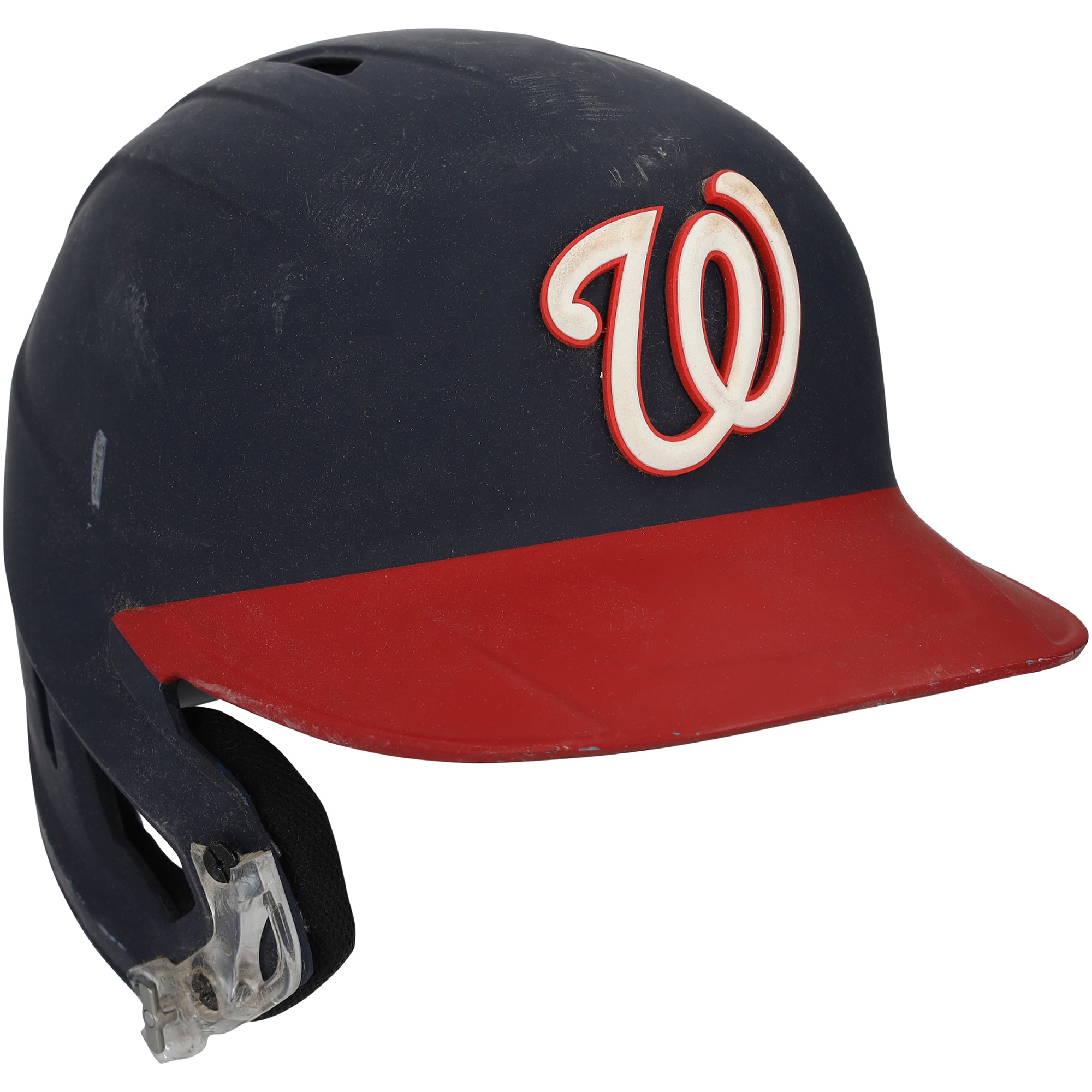 Casque de frappeur bleu marine n° 4 porté par Daylen Lile, joueur des Washington Nationals, lors des matchs des 1er et 15 mai et du 3 juillet 2026.