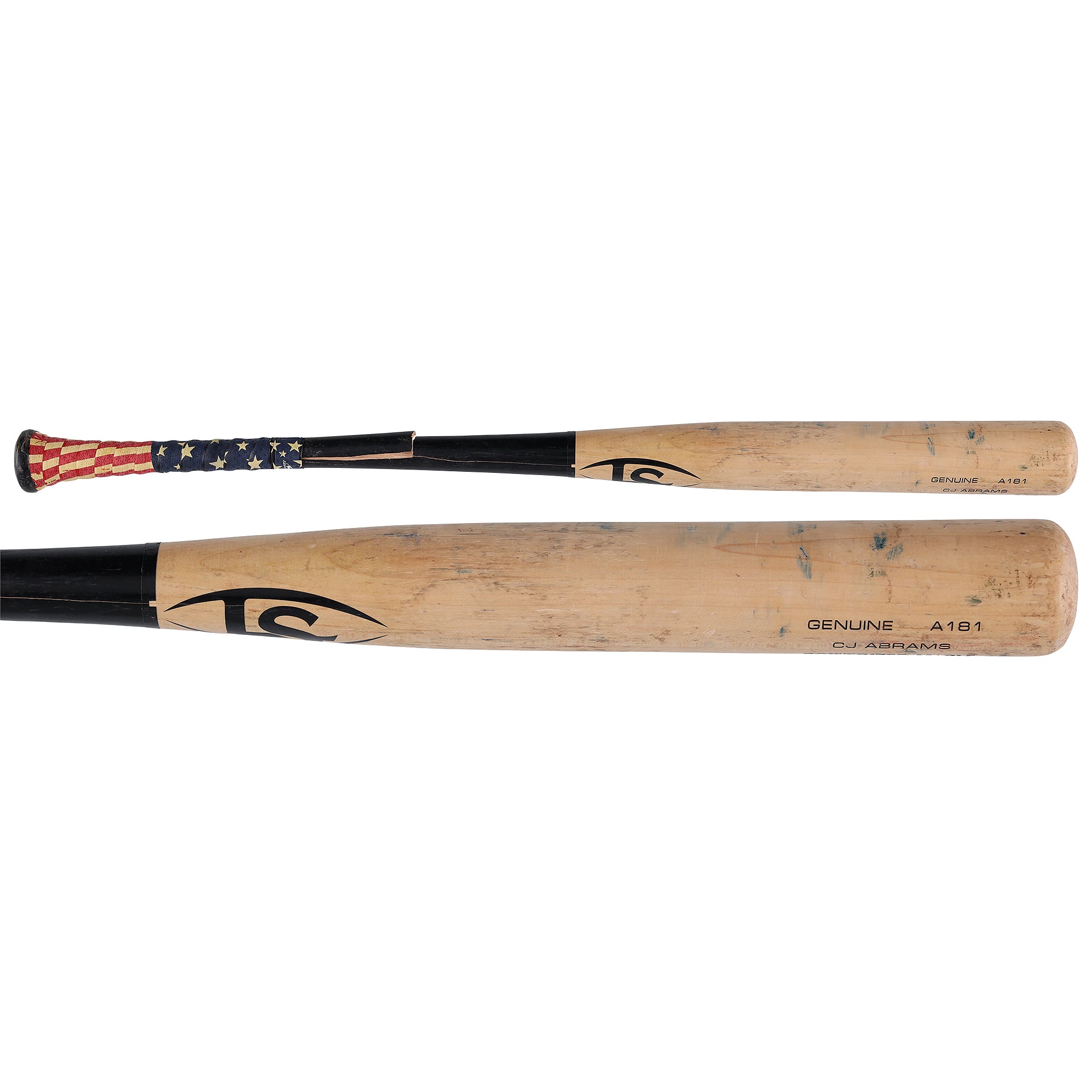 Bâton cassé Louisville Slugger beige utilisé par Daylen Lile des Washington Nationals lors du match contre les Miami Marlins le 23 août 2026