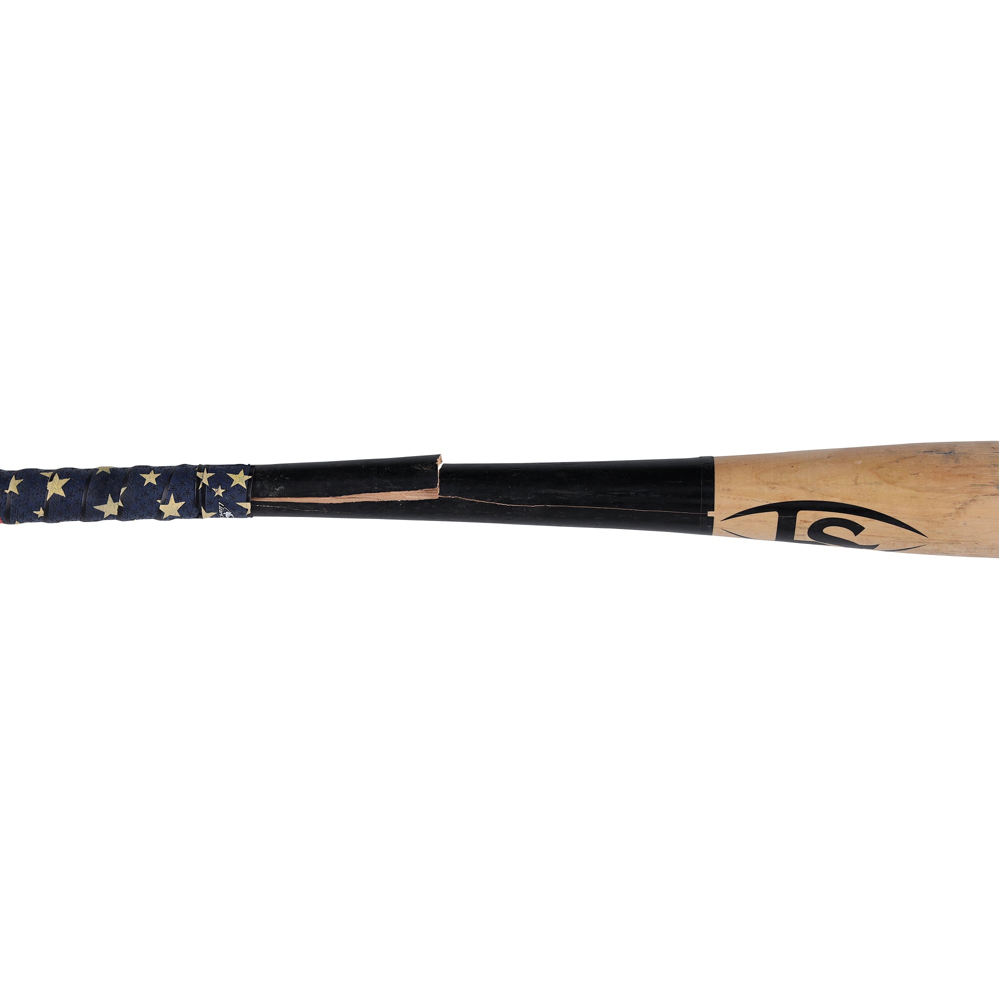 Bâton cassé Louisville Slugger beige utilisé par Daylen Lile des Washington Nationals lors du match contre les Miami Marlins le 23 août 2026