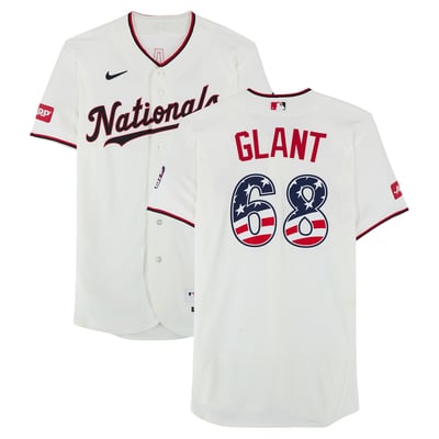 Dustin Glant Washington Nationals Fanatics Authentic Game-Used #68 White Nike Jersey vs. Pittsburgh Pirates on July 4, 2026  