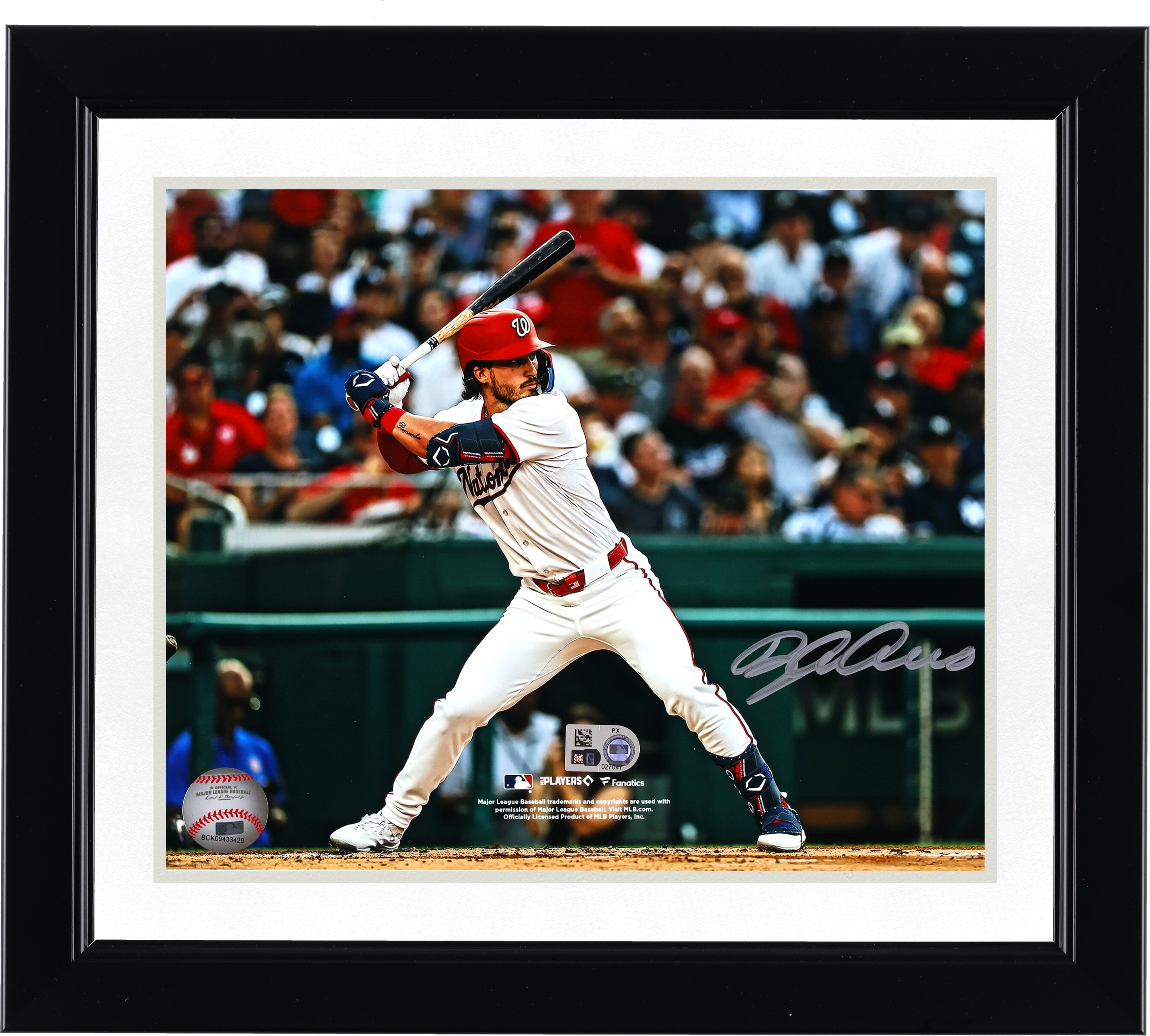 Dylan Crews Washington Nationals Autographed 8" x 10" MLB Debut Hitting Photograph