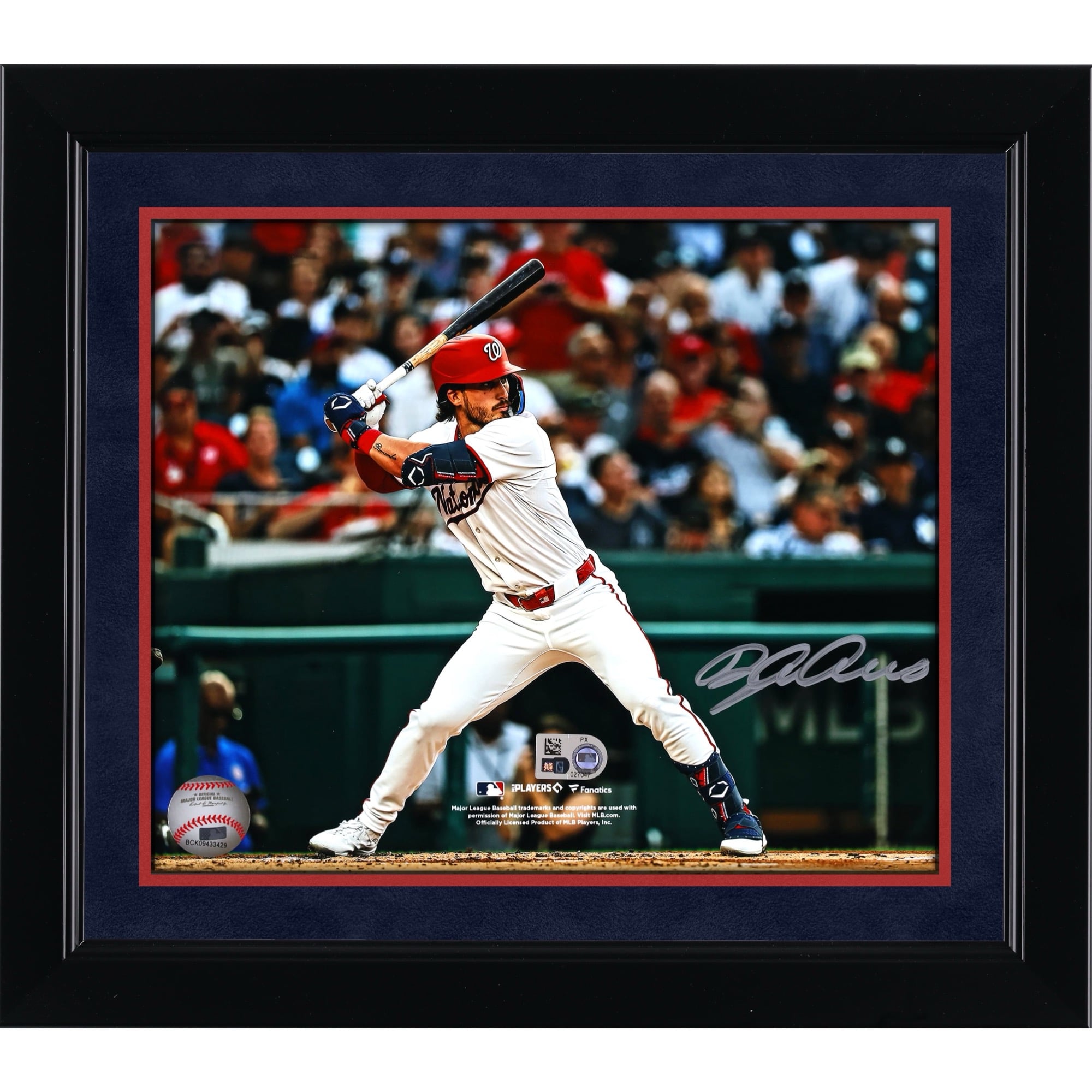 Dylan Crews Washington Nationals Autographed 8" x 10" MLB Debut Hitting Photograph