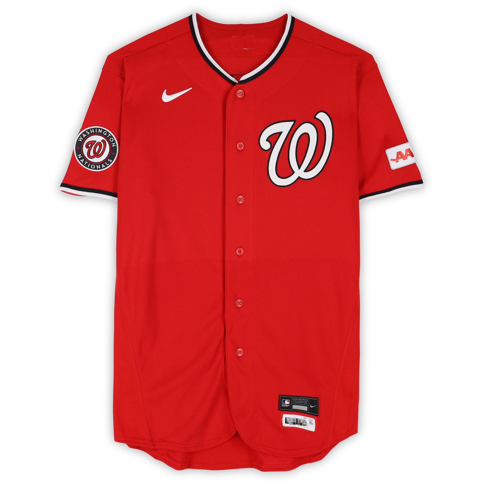 Maillot rouge n° 22 de Foster Griffin, joueur des Nationals de Washington, saison 2026 de la MLB
