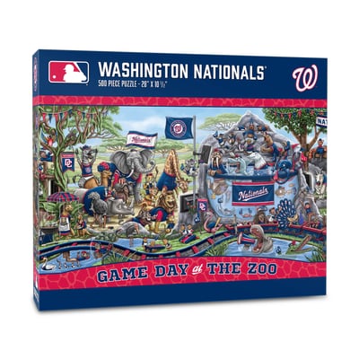 Washington Nationals IDNA 10.5" x 28" Game Day at the Zoo 500-Piece Puzzle