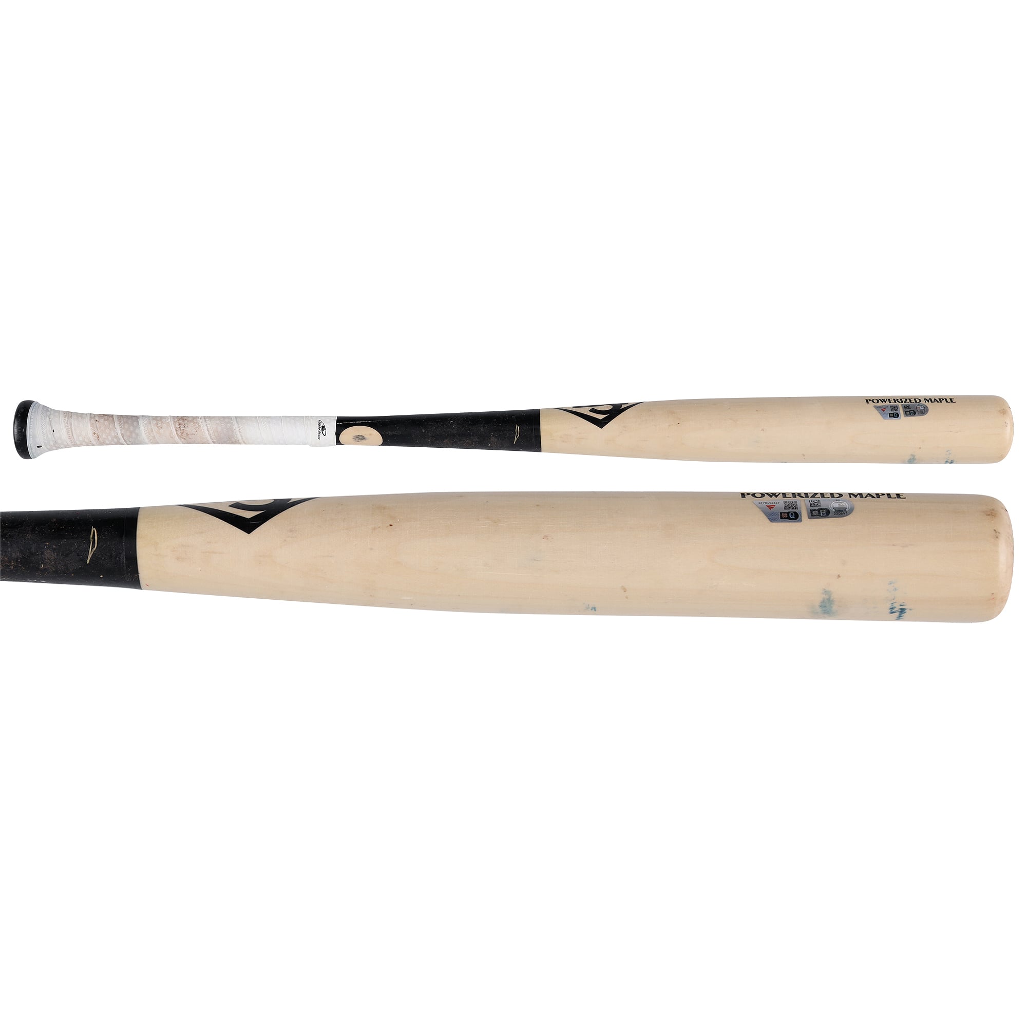 Bâton cassé Louisville Slugger beige utilisé par Jorbit Vivas des Phillies de Philadelphie lors du match contre les Marlins de Miami le 28 août 2026