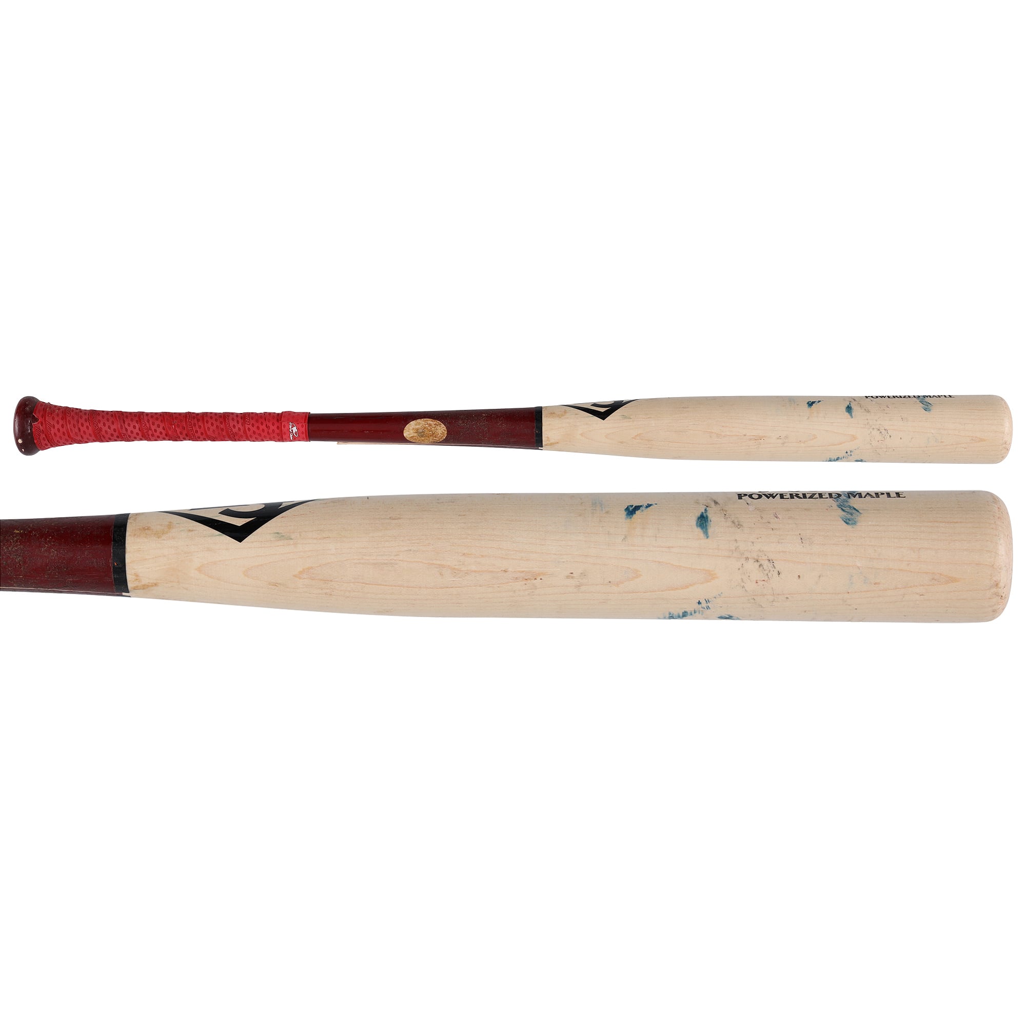 Bâton cassé Louisville Slugger beige utilisé par Jorbit Vivas des Washington Nationals lors du match contre les Philadelphia Phillies le 4 août 2026