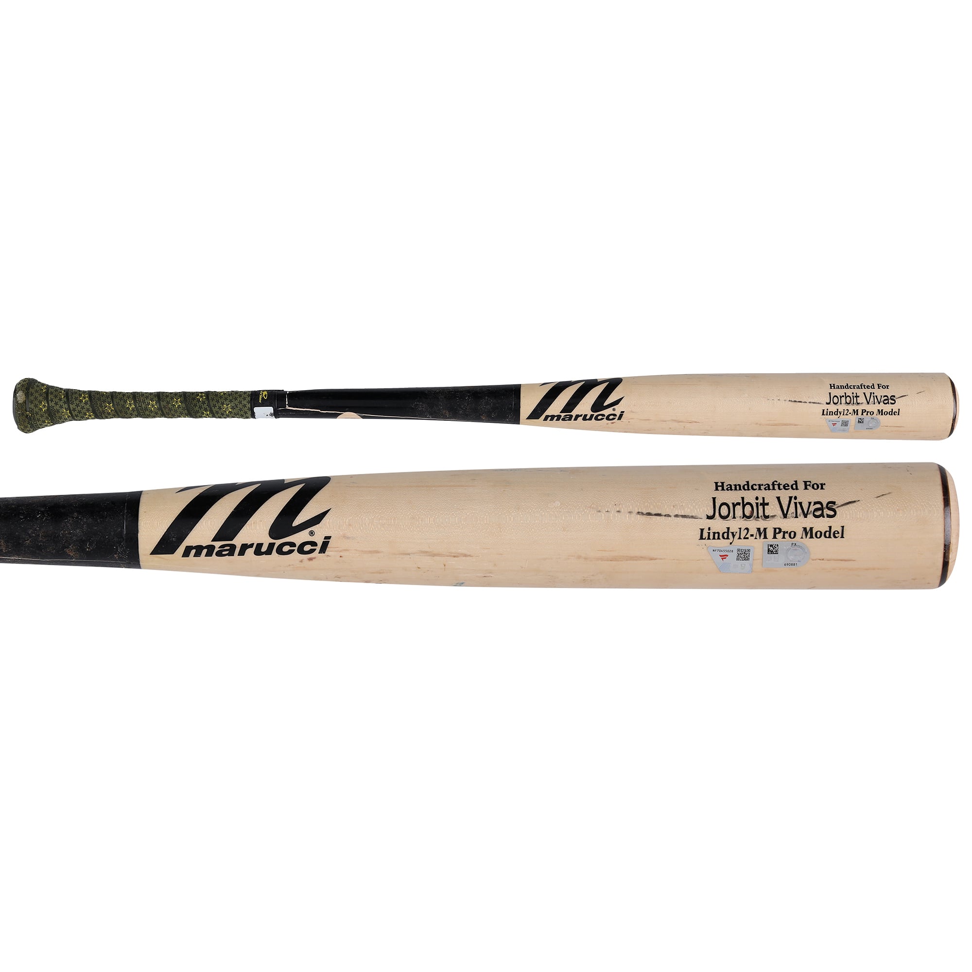 Jorbit Vivas Washington Nationals Game-Used Tan Marucci Broken Bat vs. Seattle Mariners on June 12, 2026