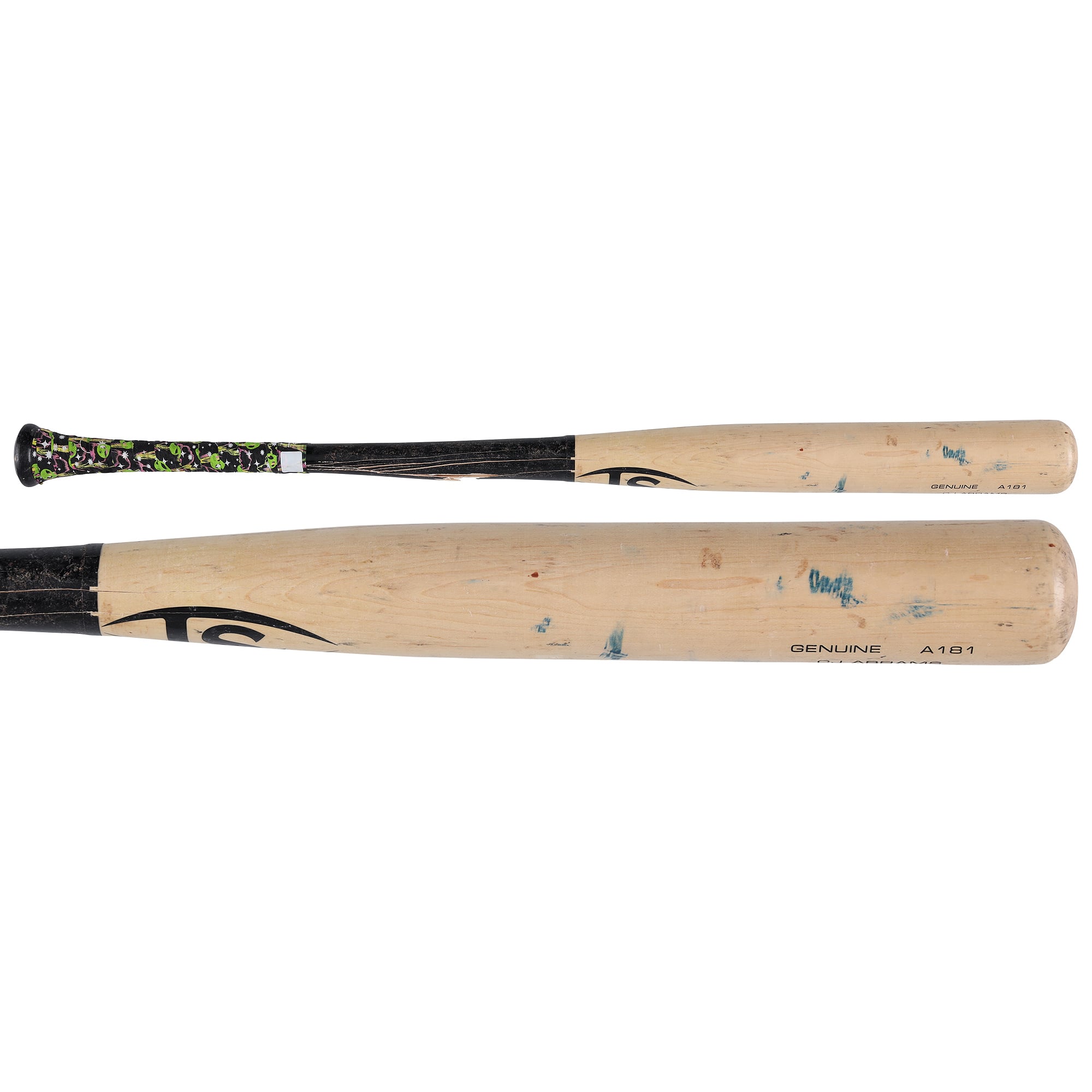 Bâton cassé Louisville Slugger beige utilisé par Jose Tena (Nationals de Washington) lors du match contre les Phillies de Philadelphie le 23 juin 2026 - Simple de 2 points produits