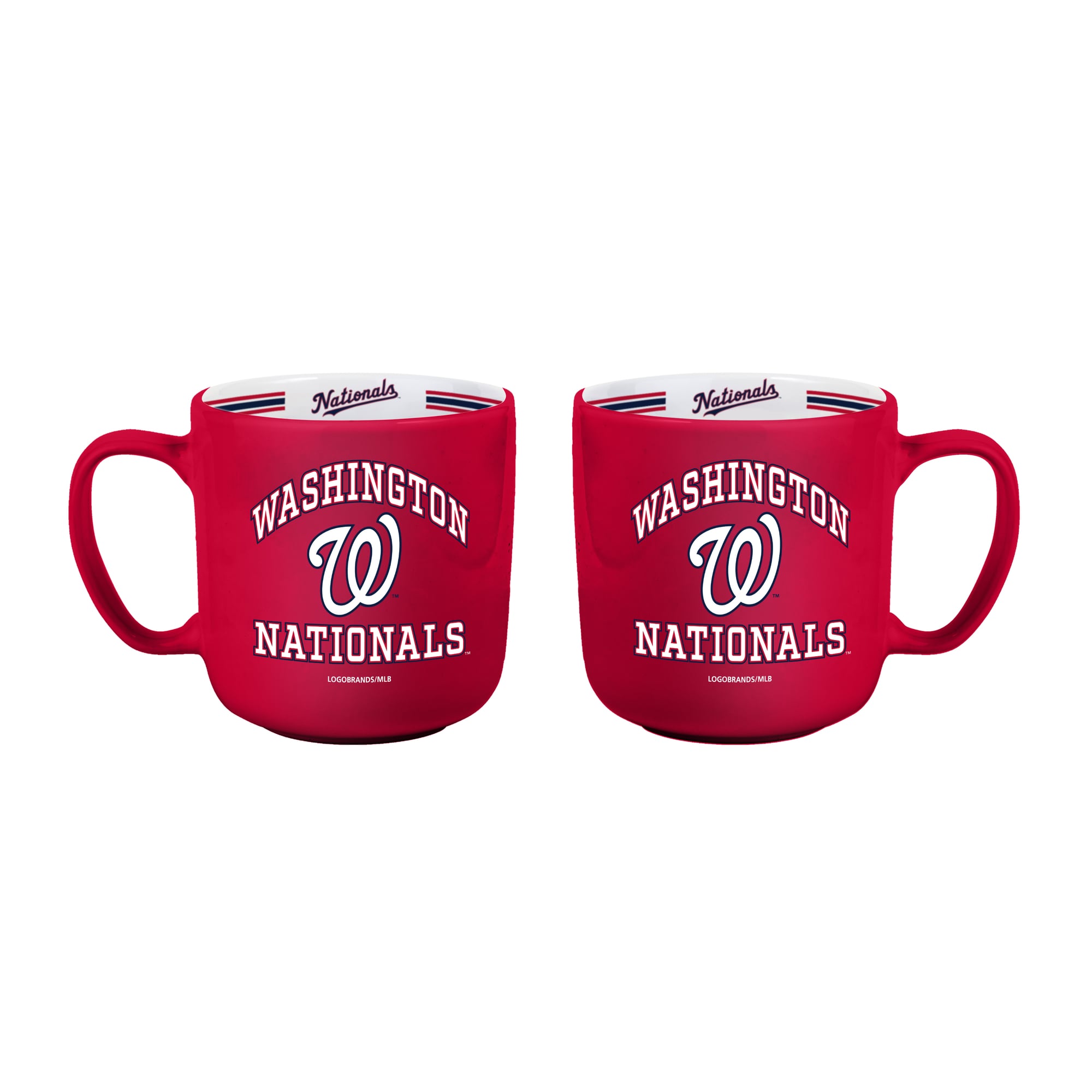 Ensemble de deux tasses rayées de 44 cl (15 oz) des Washington Nationals (Logo Brands)