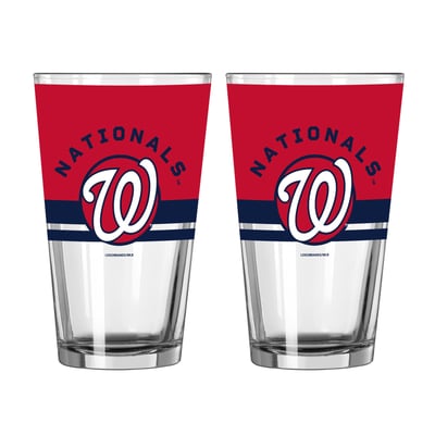 Washington Nationals Logo Brands Two-Piece 16oz. Horizon Pint Glass Set