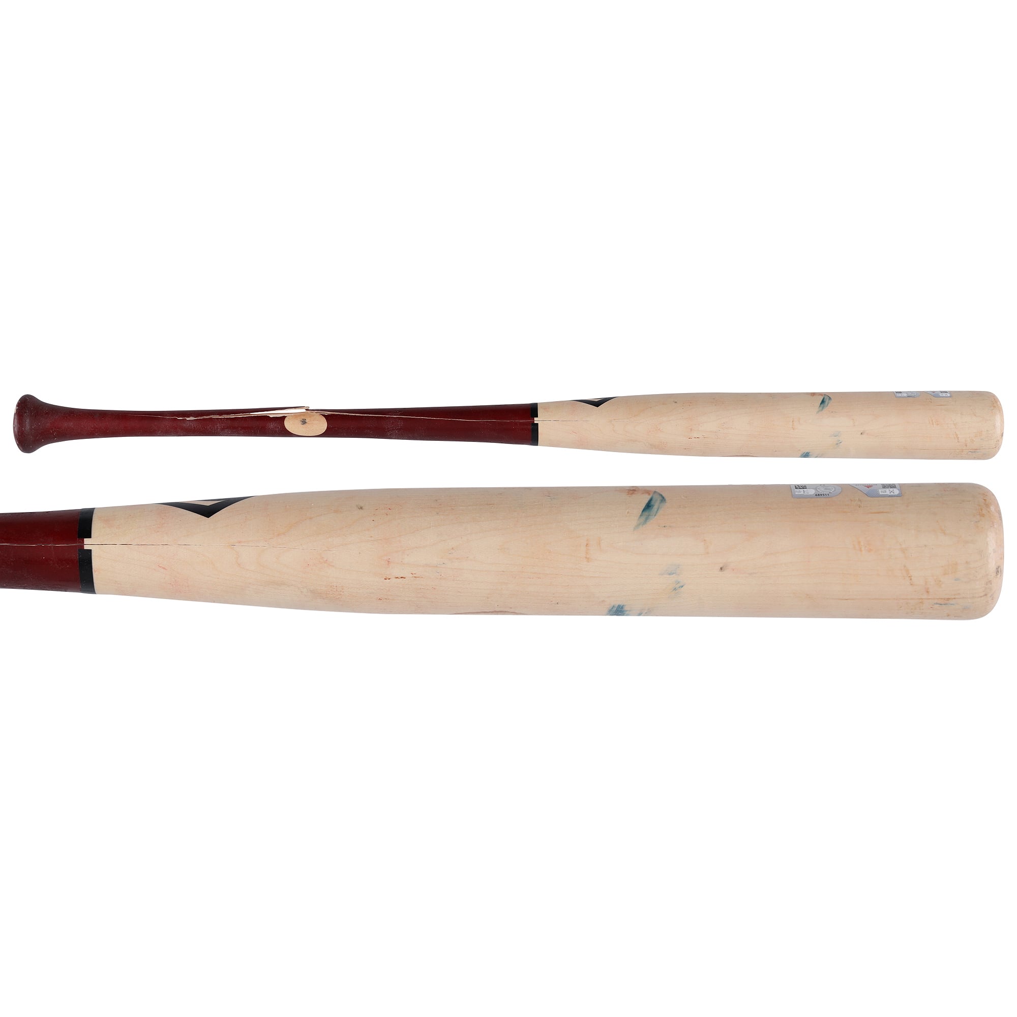 Batte Louisville Slugger beige cassée utilisée par Luis García Jr. (Washington Nationals) lors du match contre les Diamondbacks de l'Arizona le 24 juillet 2026.