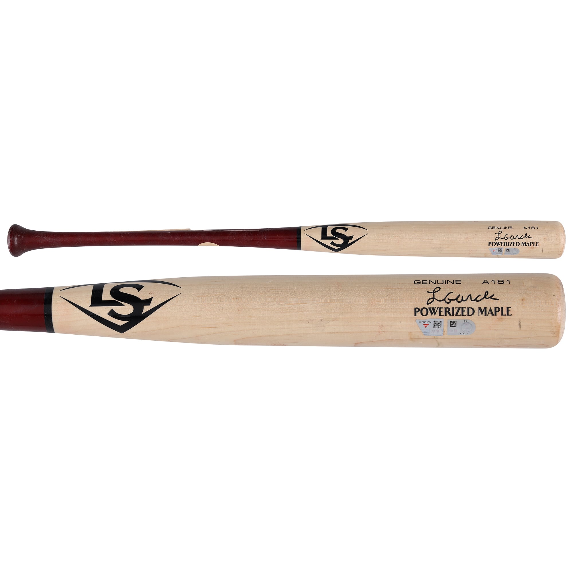 Batte Louisville Slugger beige cassée utilisée par Luis García Jr. (Washington Nationals) lors du match contre les Colorado Rockies le 20 juillet 2026 - Simple