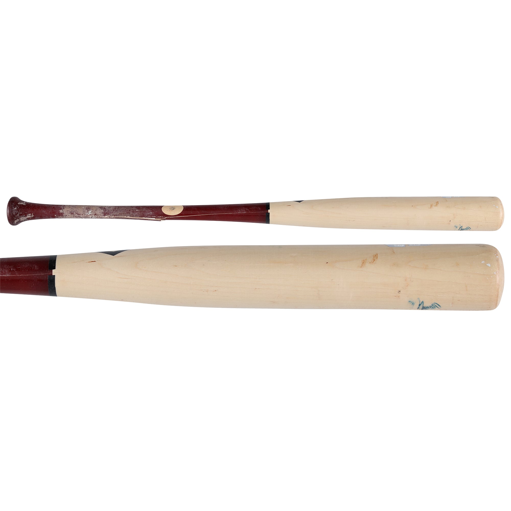 Batte Louisville Slugger beige cassée utilisée par Luis García Jr. (Washington Nationals) lors du match contre les Kansas City Royals le 17 juin 2026.