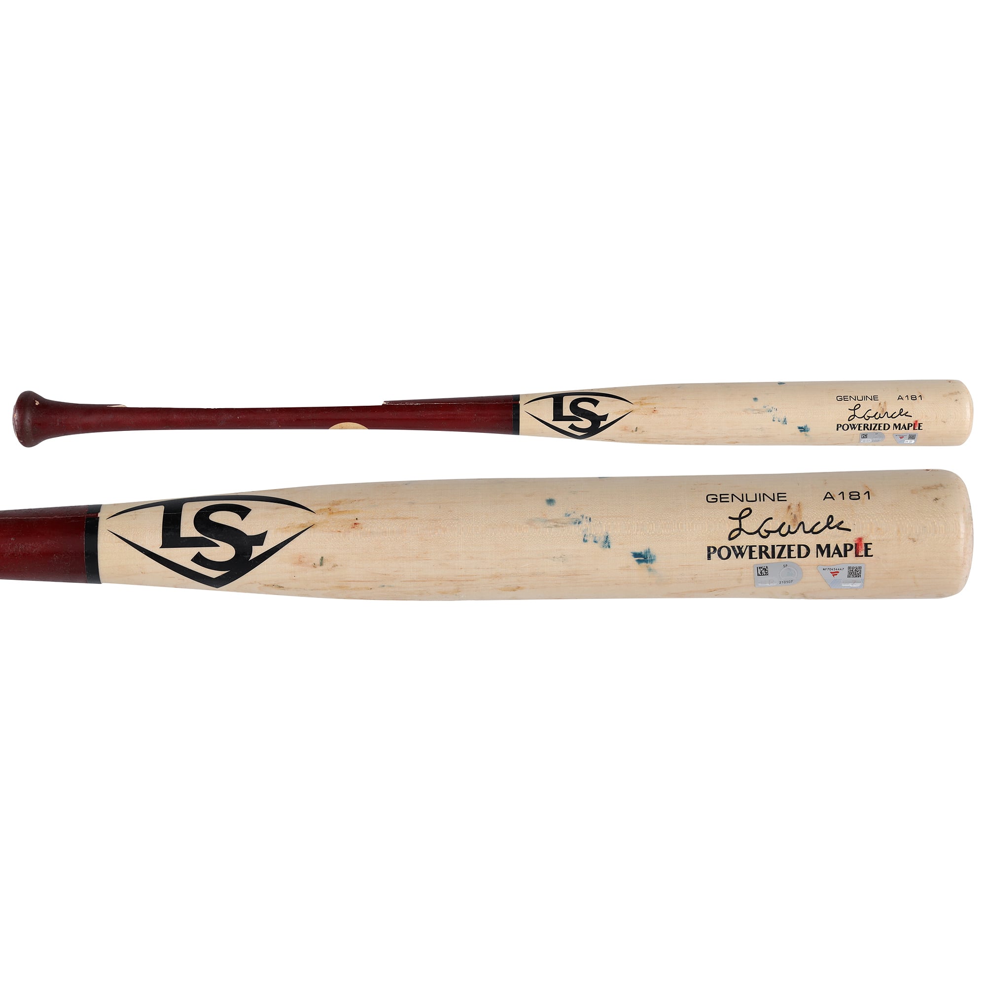 Luis García Jr. Washington Nationals Game-Used Tan Louisville Slugger Broken Bat vs. Miami Marlins on June 1, 2026