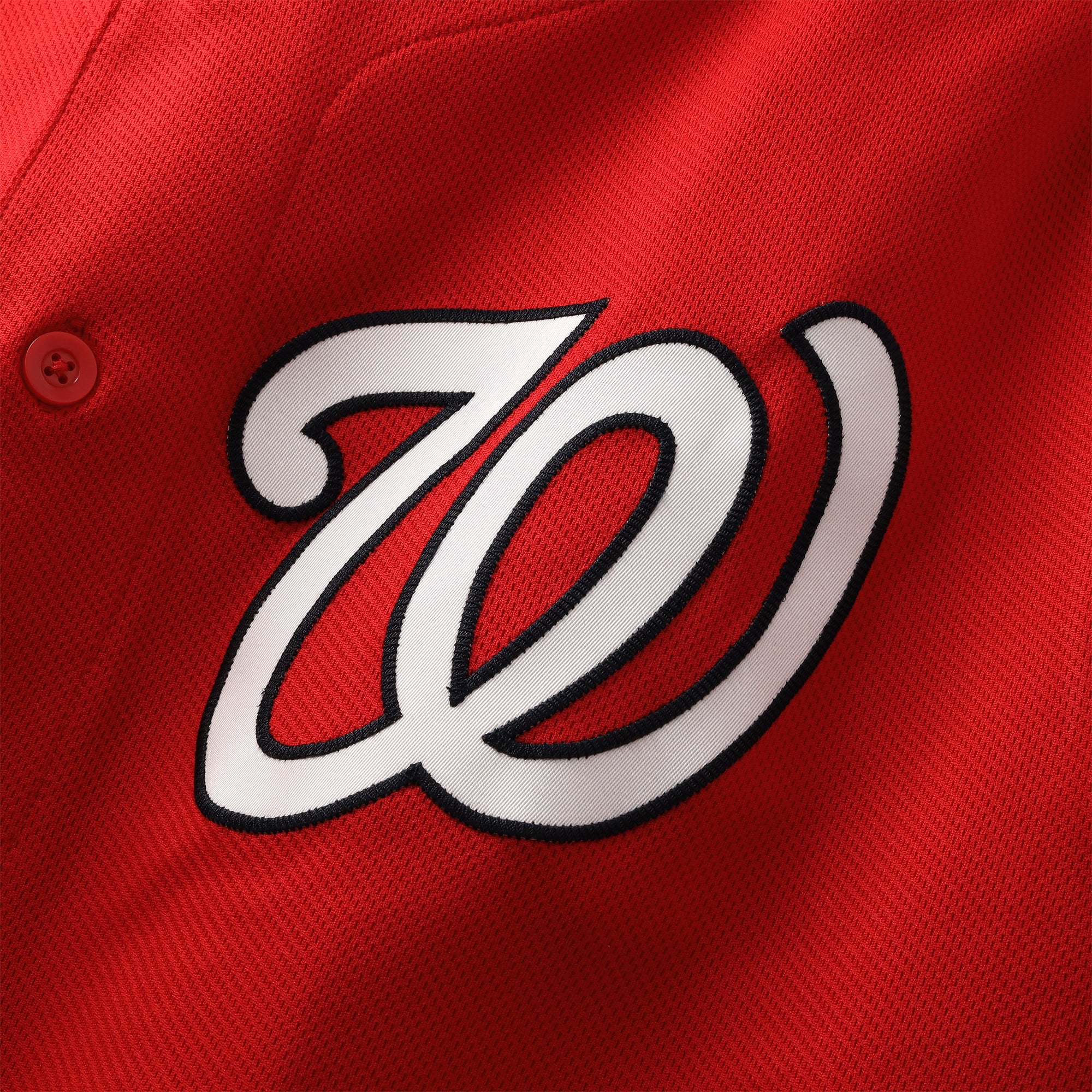 Maillot rouge n° 2 de Luis García Jr., porté par les Nationals de Washington lors de la saison 2026 de la MLB
