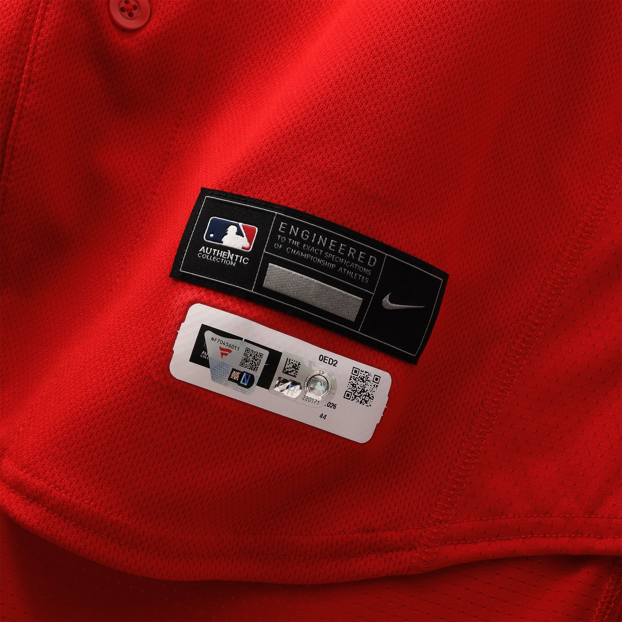 Maillot rouge n° 2 de Luis García Jr., porté par les Nationals de Washington lors de la saison 2026 de la MLB