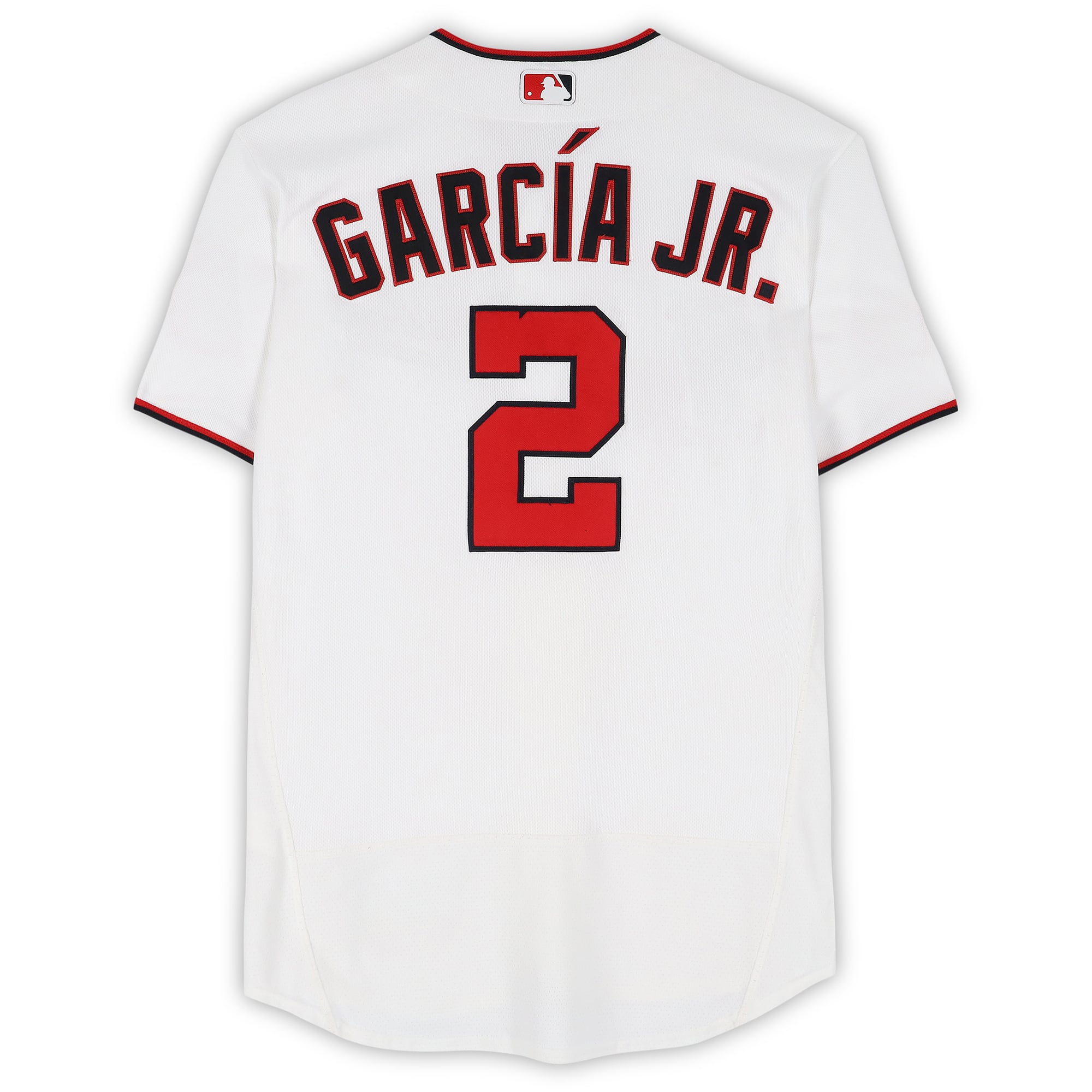 Maillot blanc n° 2 de Luis García Jr., porté par les Nationals de Washington lors de la saison 2026 de la MLB