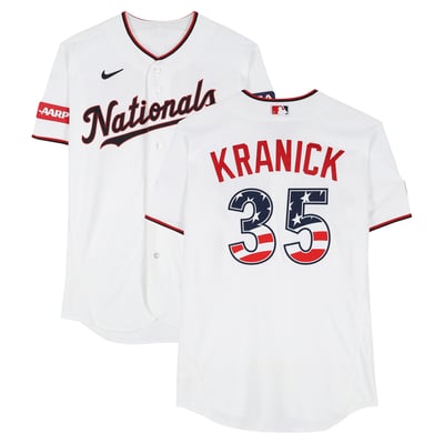 Max Kranick Washington Nationals Fanatics Authentic Player-Issued #35 White Nike Jersey vs. Pittsburgh Pirates on July 4, 2026  