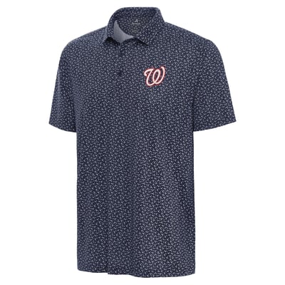 Washington Nationals Antigua Logo Vigorous Polo - Navy
