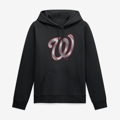 Washington Nationals Big & Tall Metallic Mascot Hoodie - Black