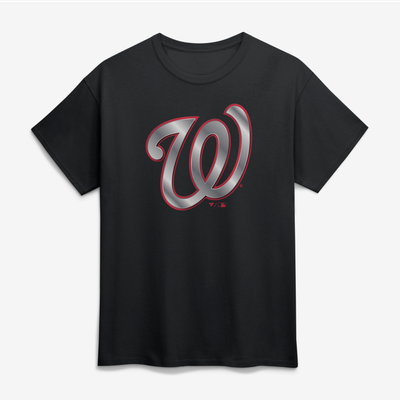 Washington Nationals Big & Tall Metallic Mascot T-Shirt - Black