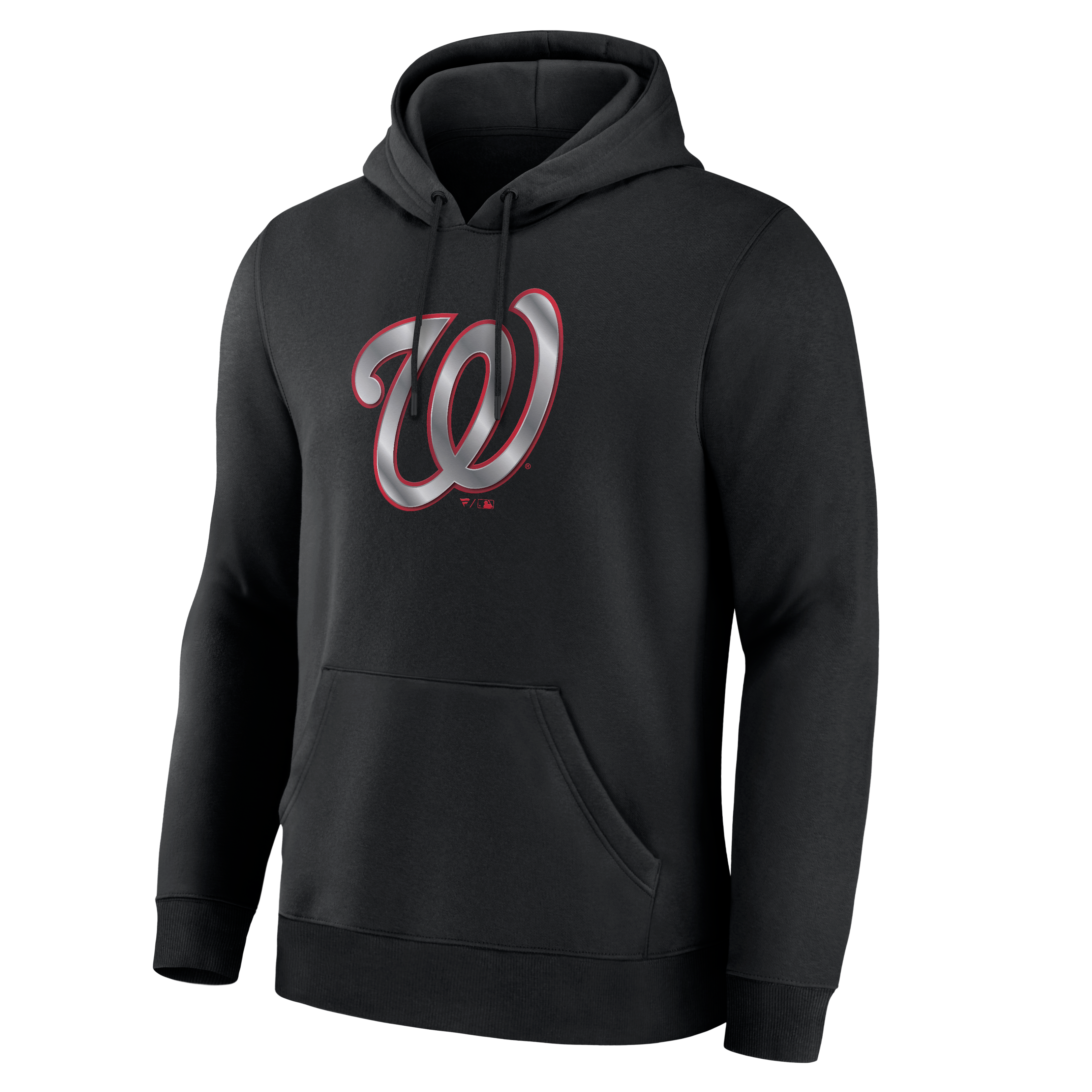 Men's Black Washington Nationals Metallic Mascot Hoodie