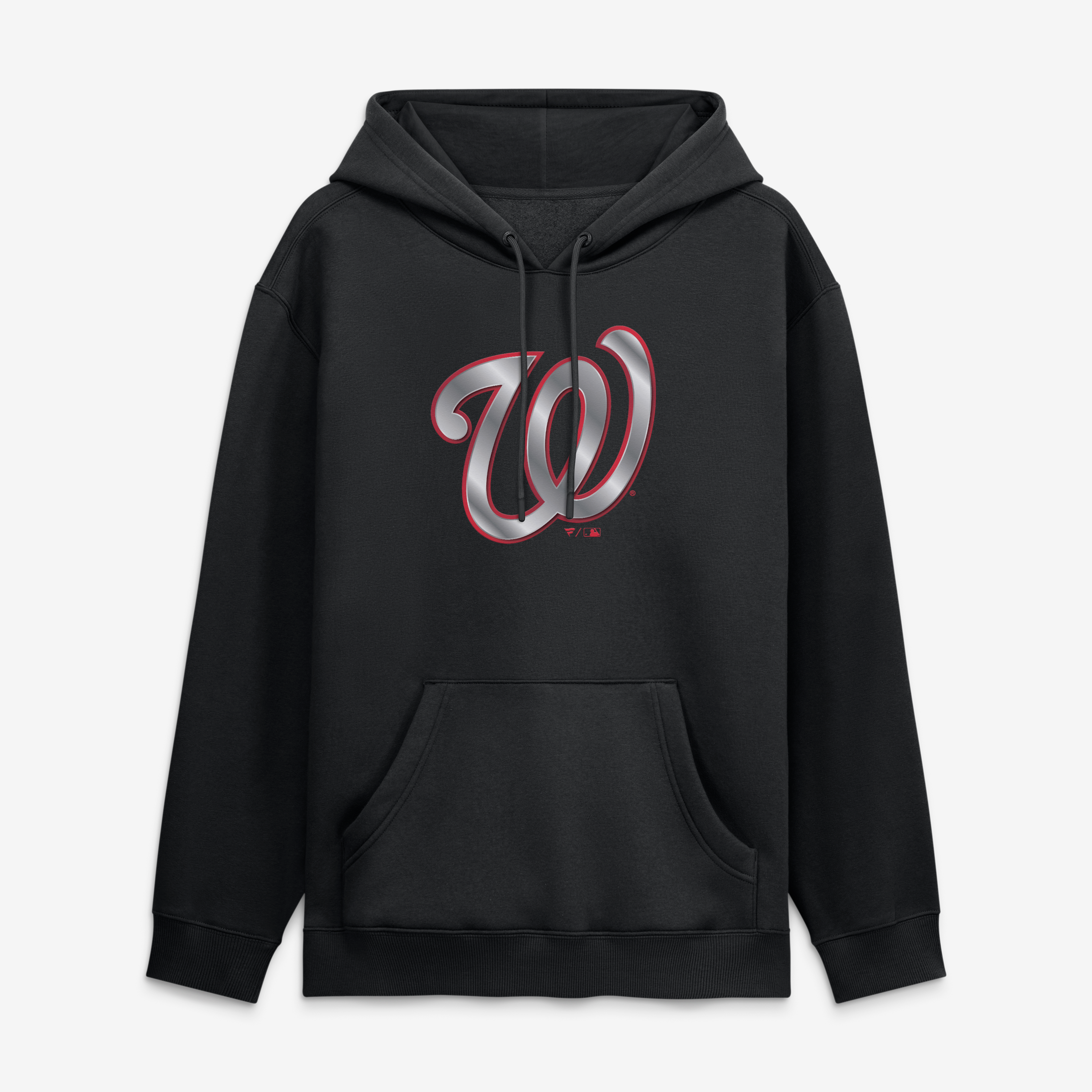 Men's Black Washington Nationals Metallic Mascot Hoodie