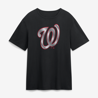 Washington Nationals  Metallic Mascot T-Shirt - Black