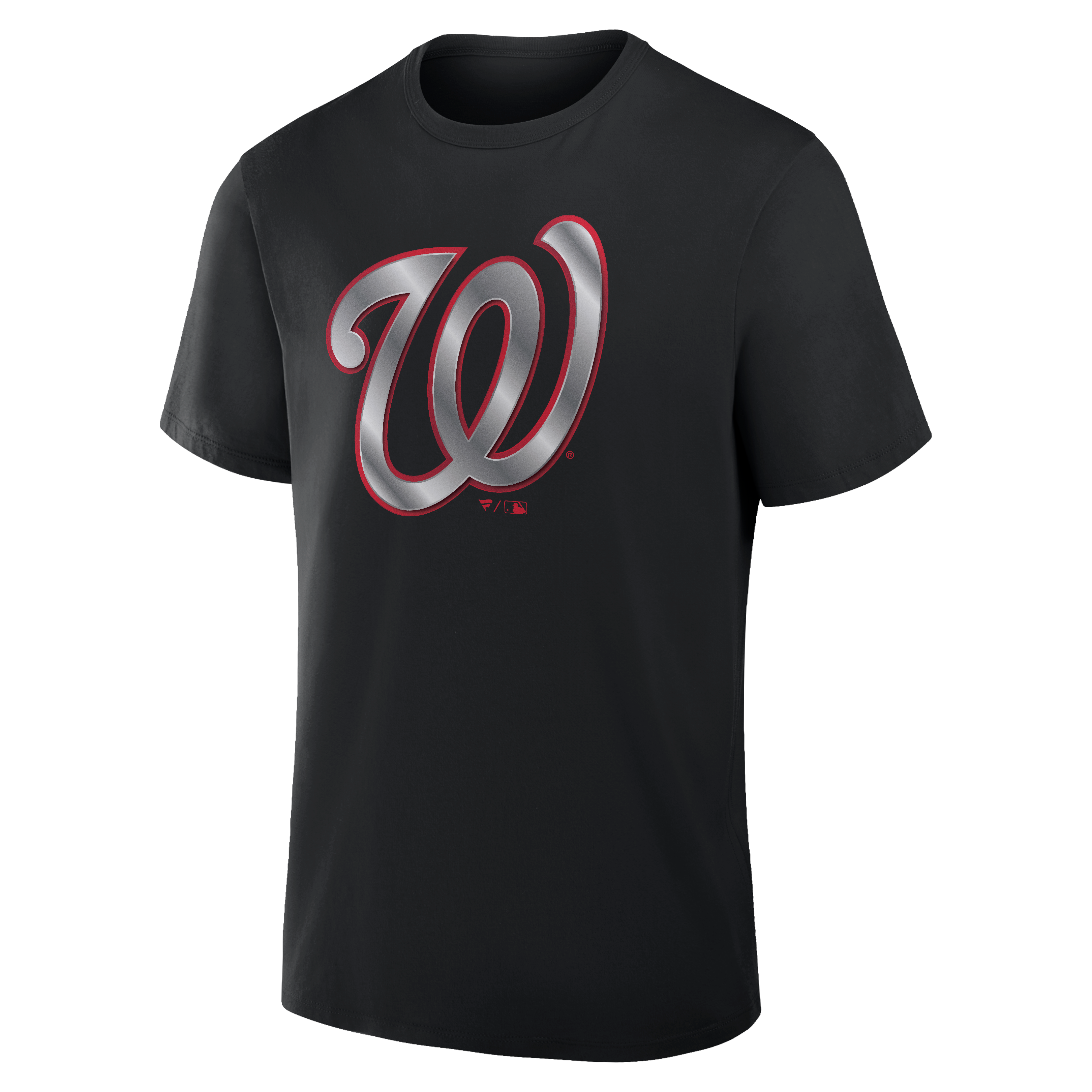 T-shirt noir pour homme avec mascotte métallique des Washington Nationals