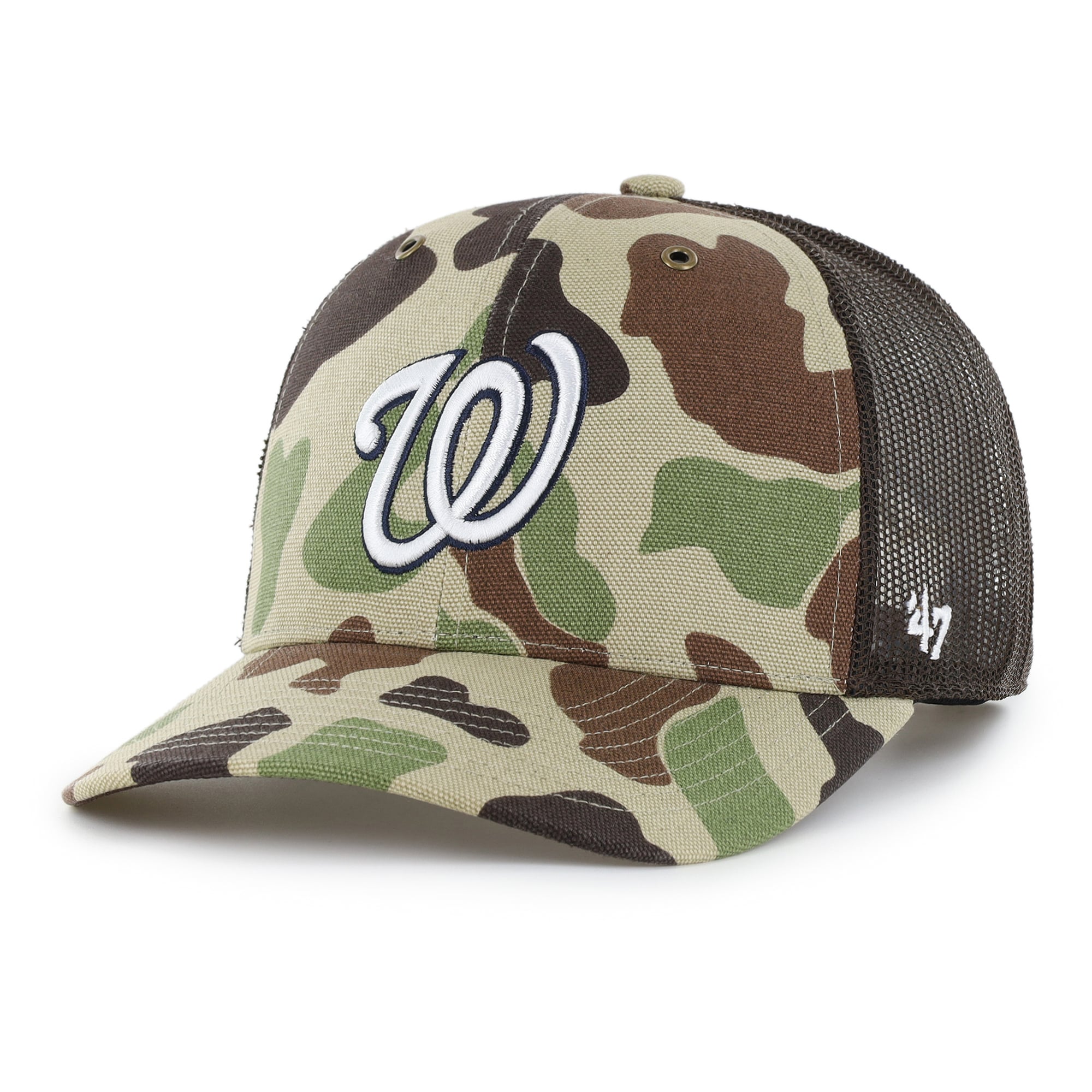 Casquette trucker ajustable Carhartt x '47 Camo Washington Nationals Duck pour homme