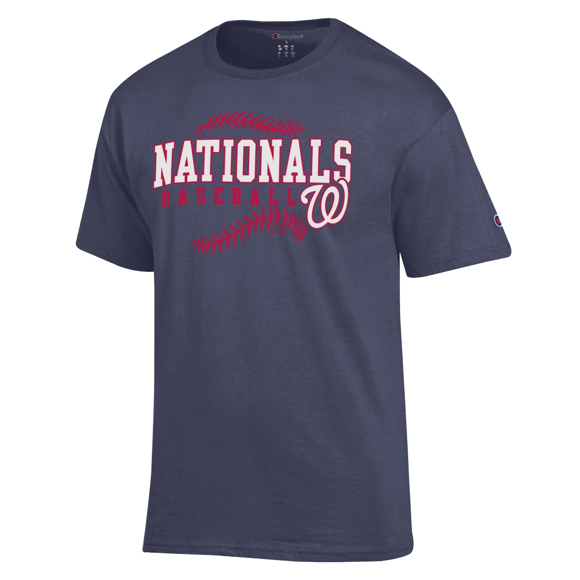 Men's Champion Navy Washington Nationals Baseball T-Shirt