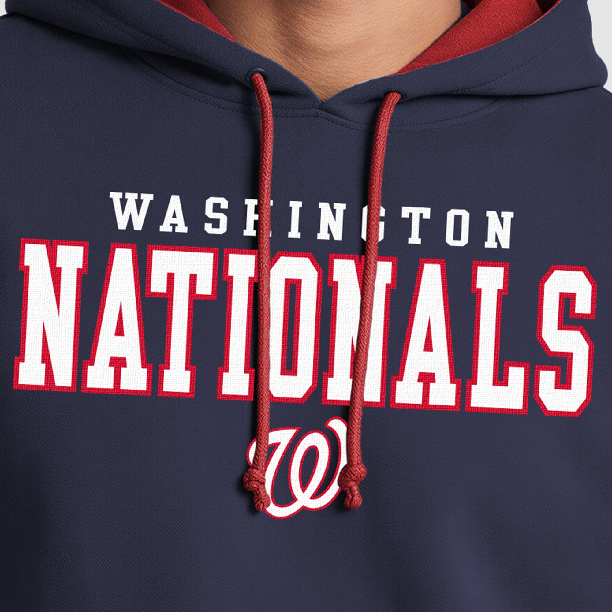 Men's Champion Navy Washington Nationals Fleece Hoodie