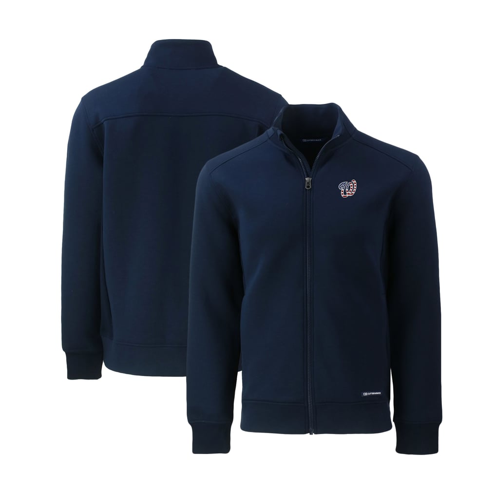 Washington Nationals Cutter & Buck Stars & Stripes Roam Eco Recycled Full-Zip Jacket - Navy